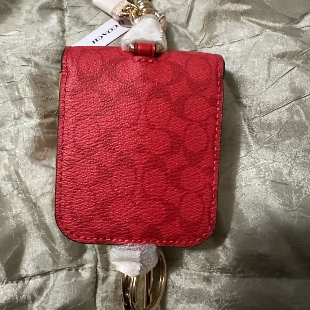 Coach Red Leather Coin Pouch - Picture 4 of 9